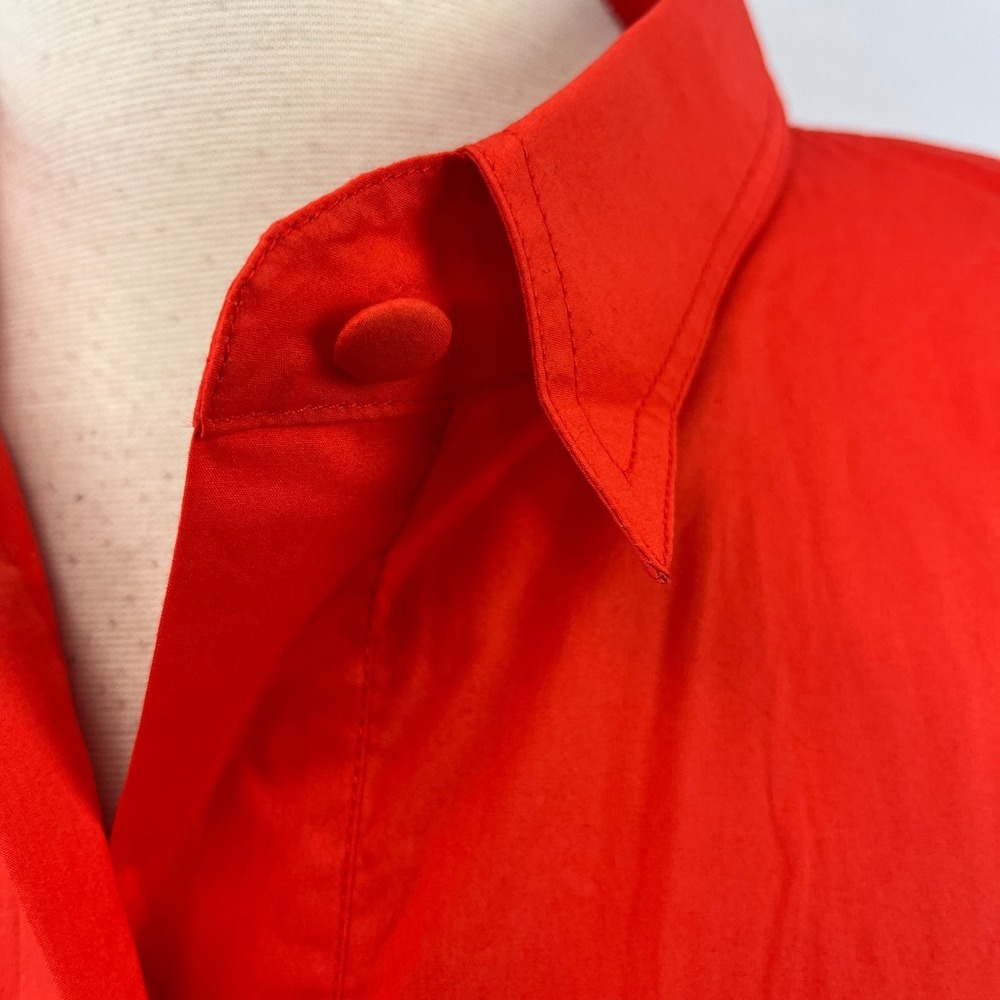 Hunter Bell Tuckernuck Addison Dress Sz M Cherry Red Orange Mini Preppy - Picture 5 of 16